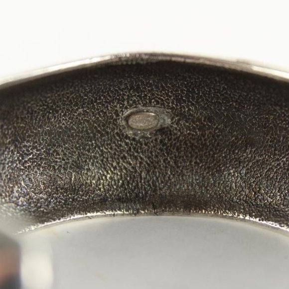 Chanel 96p Paris Silver Tone Bangle Bracelet Cuff - Picture 2 of 12